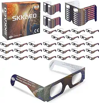 3. Solar Eclipse Glasses Approved (50 pack) – CE and ISO 12312-2:2015(E) Standards Optical Quality Safe for Direct Sun Viewing for Solar Eclipse