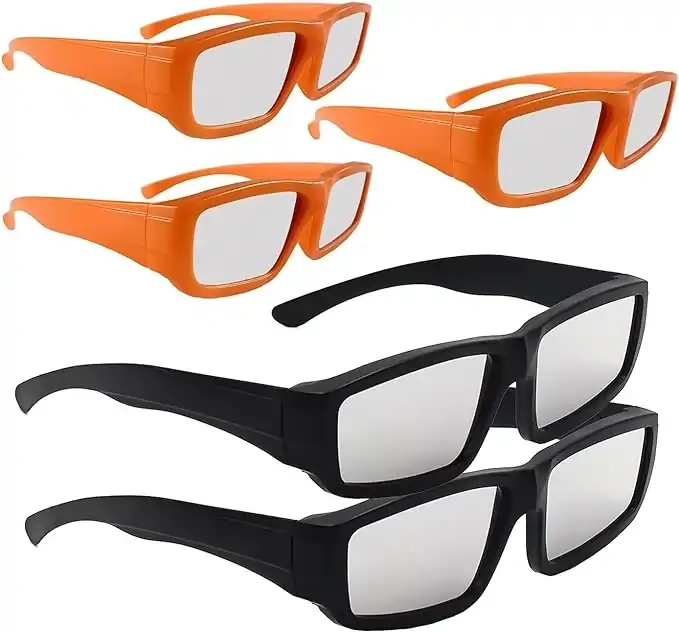 4. SEIC Plastic Frame Solar Eclipse Glasses in Sturdy Style, CE & ISO Certified (2 Pack Adult+3 Pack Kid)